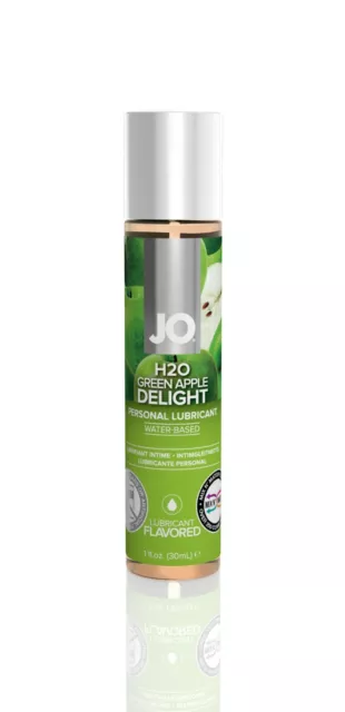 System JO H2O Manzana Verde Lubricante Base Al Agua Sabor sin Azúcar 29.6ml 30