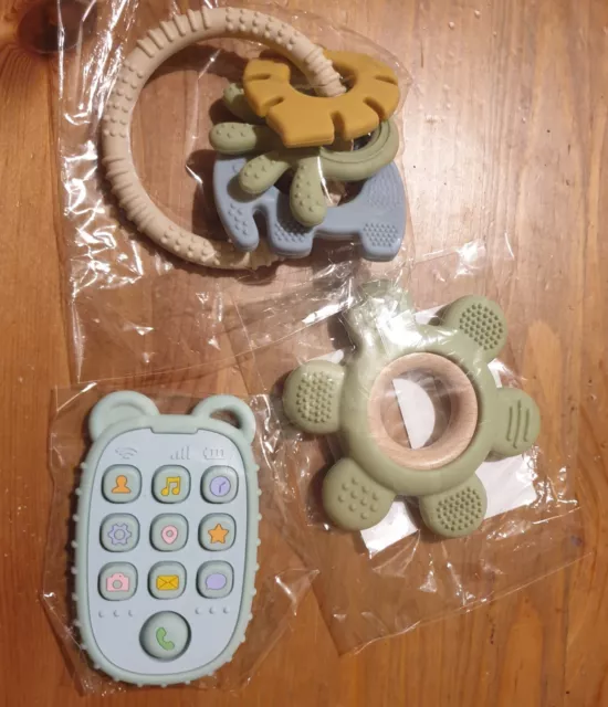 teethers for babies silicone -3 Sets