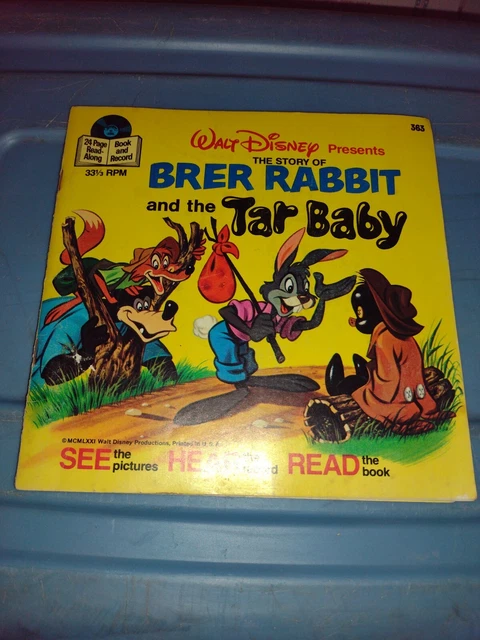 VINTAGE DISNEY STORY of Brer Rabbit and the Tar Baby Record & Read ...