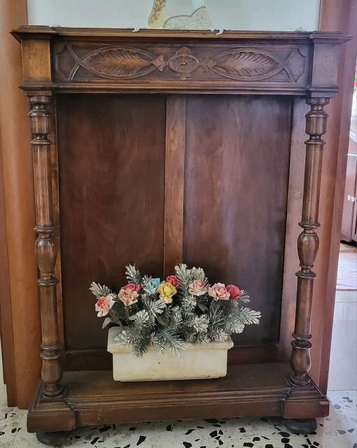 Consolle Antica In Legno Intarsiato Luigi Filippo Ottime Condizioni Xix Secolo 