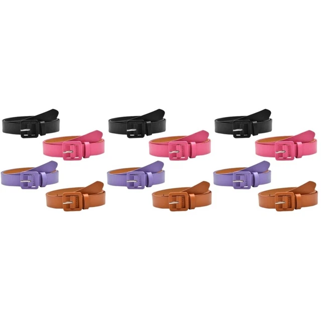 12 pcs Girls Kids Dress Belts Girls Belt Jean Belts Fashionable Kids Belts for