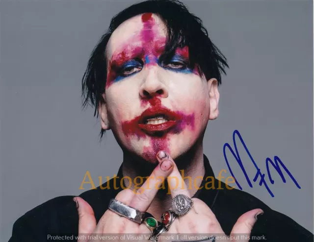 MARILYN MANSON 10 x 8 Inch Autographed Photo - High Quality Copy Of Original (c)