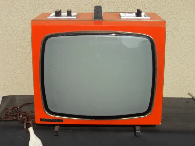 Rarissimo Ed Introvabile Tv Theletron Portatile Vintage Anni 70 B/N Funzionante