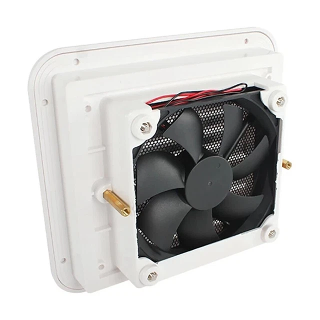 12V MuteFridge Vent with Fan for RV Trailer Caravan Side Air ExhauU6 3