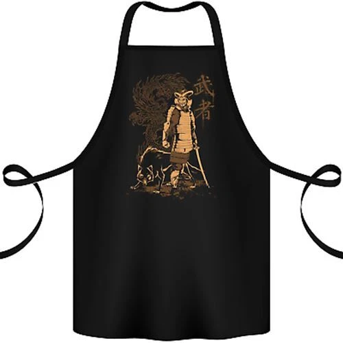 Dragon Warrior Wolf Dragon MMA Samurai Cotton Apron 100% Organic