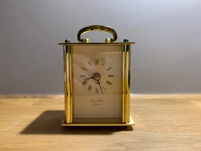 Lovely Vintage Little Lionel Peck London Brass Carriage Clock