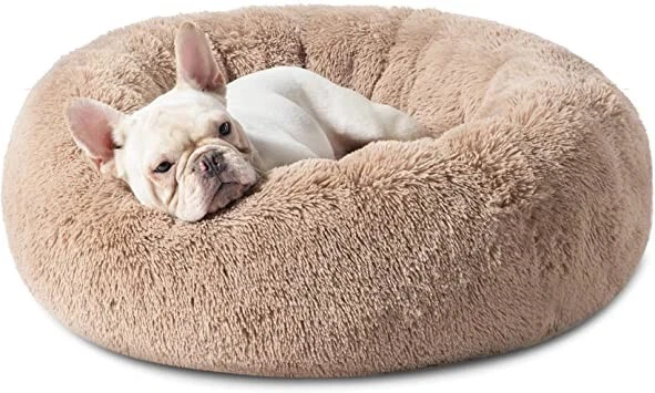 Bedsure Calming Dog Beds for Small Medium Dogs - Round Donut Washable Dog