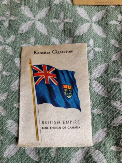 1933 Kensitas Cigarette Silk, British Empire, Blue Ensign Of Canda