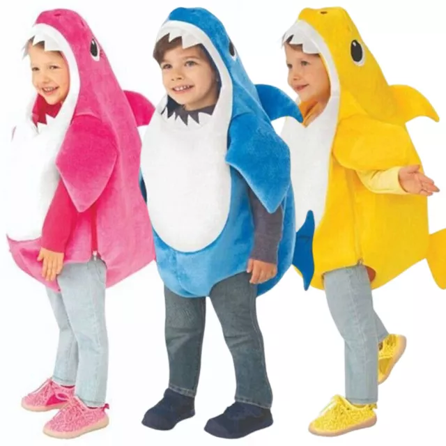 Kids Mummy Daddy Baby Shark Family Costume Toddler Deluxe Boys Girls Jumpsuit~