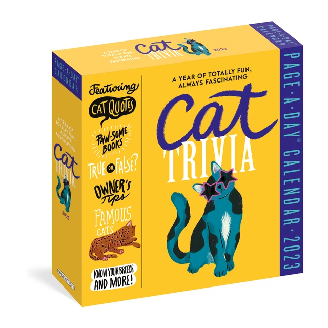 WORKMAN CAT TRIVIA PageADay Calendar 2023 w 6.00 PicClick