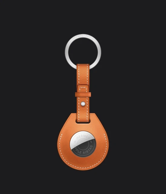 Brand New Authentic Apple AirTag Hermès Key Ring Orange Leather Brand New Authentic Apple AirTag Hermès Key Ring Orange Leather