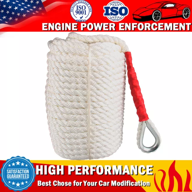 3/4"x200' Twisted Nylon Anchor Rope Three Strand Marine Boat Dock Mooring Line