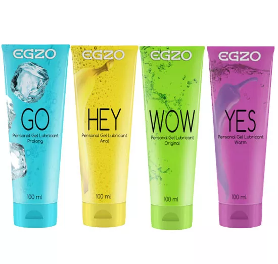 Egzo Gleitmittel auf Wasserbasis Gleitgel Anal Vaginal längerer Sex - 4 x 100 ml