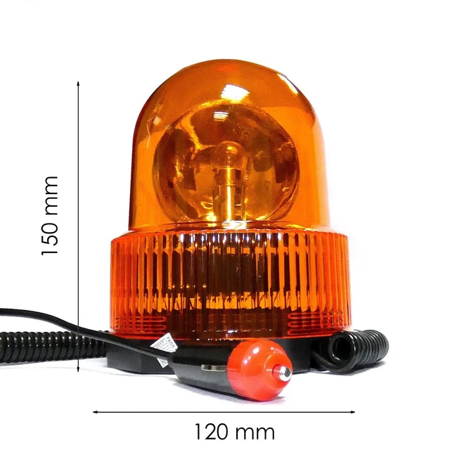 Luce LED rotante lampeggiante - arancione (14 v