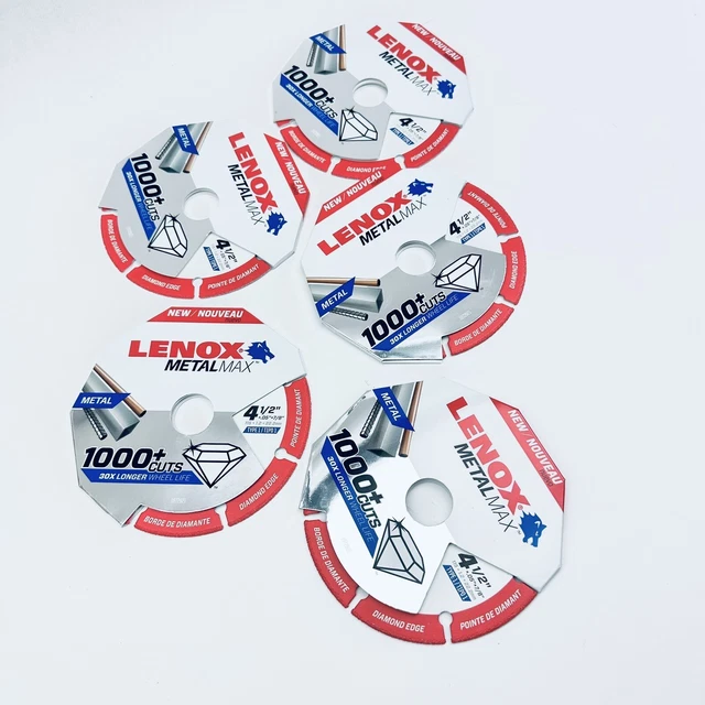 5-Pack Lenox Metalmax Diamond Grit 4-1/2-In Cutting Wheel
