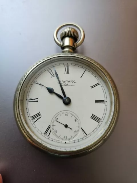 Große Waltham Model Sterling Taschenuhr pocket watch -Spz-9