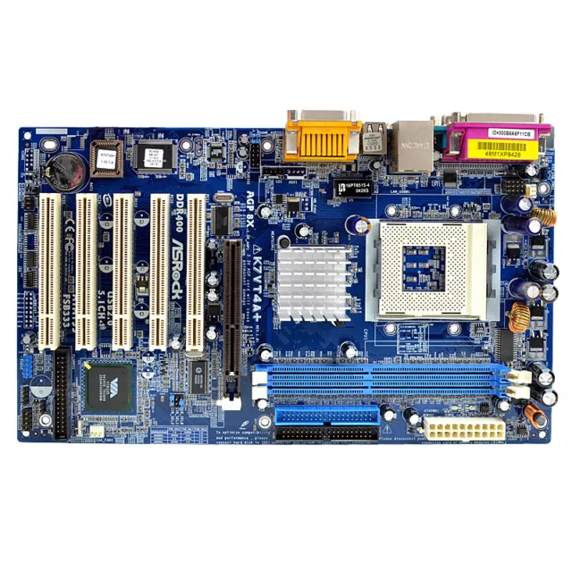 Scheda Madre ASRock K7vt4a + Via KT400A ATX AMD Athlon Presa A (462)