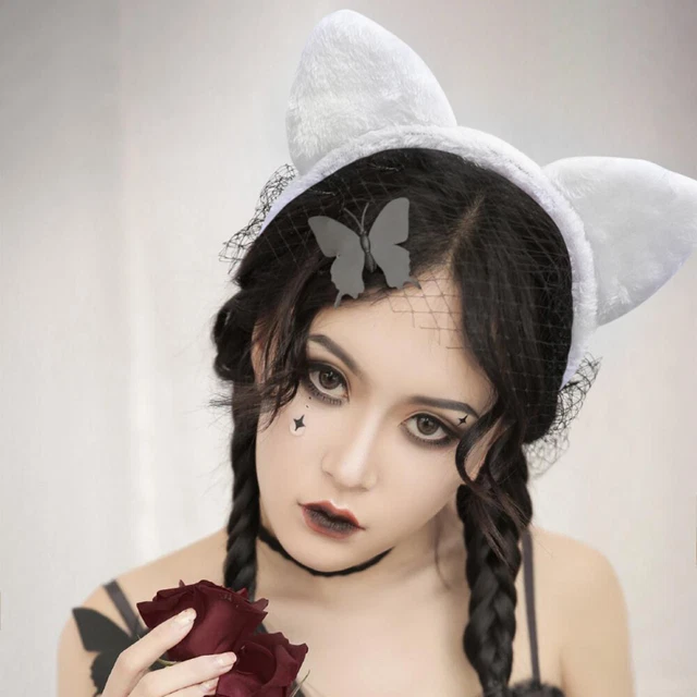 3pcs cosplay cat costume adult kids Tiere Stirnband Bowtie Tail Cat Kostüm Set K