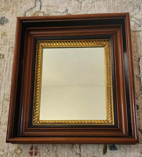 Antique Victorian Eastlake Era Walnut Gold Gilt Wood Deep Well Frame 18X 16