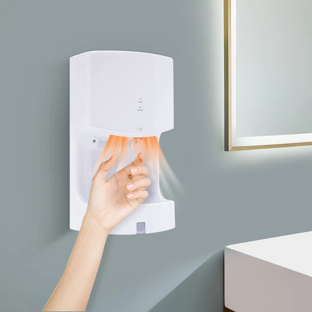 Automatic Jet Hand Dryer w/ Drain Tank, ABS Cover,strong wind power 311.68ft/s
