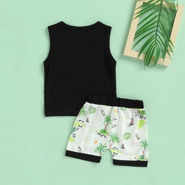 Sottomaglietta senza maniche stile resort mare ragazzo pacchetto cocco bambina