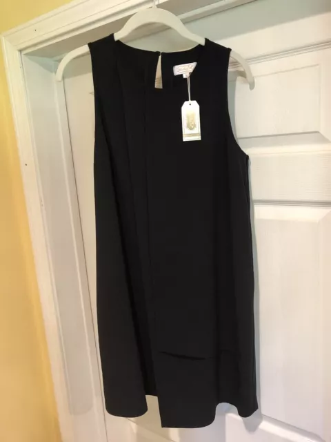 Mud Pie Elizabeth Panneled Women’s Sleeveless Shift Dress NWT Black Size Small S