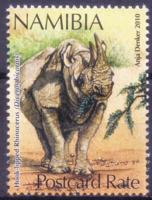 Namibia 2010 MNH, Hook Lipped Rhino, Wild Animals