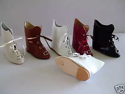 CHAUSSURES en CUIR T11 (8.6cm) pour/de POUPEE ANCIENNE - DOLL SHOES - Bottines