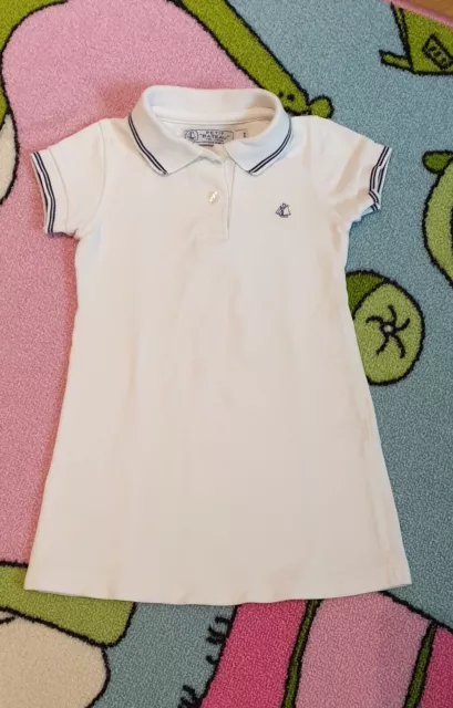 Abito estivo bianco da bambina, marca Petit Bateau, taglia 3 anni