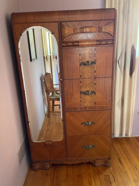 Vintage 1930's Waterfall Art Deco bedroom set