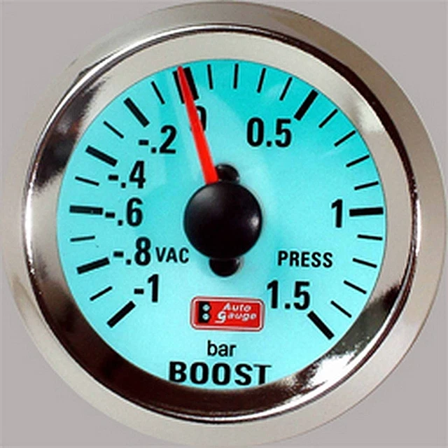 ORIGINAL AUTO GAUGE Zusatzinstrument 52 mm PLASMA Boost Ladedruck Vacuum 12v EUR 15,99 PicClick DE