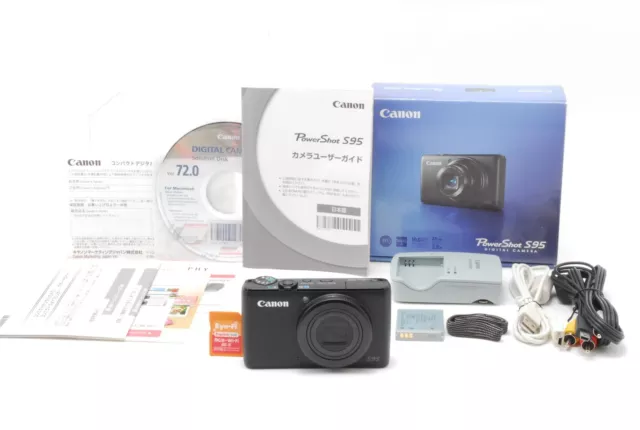 [ MINT w/BOX ] Canon PowerShot S95 10.0MP Digital Camera Black From JAPAN