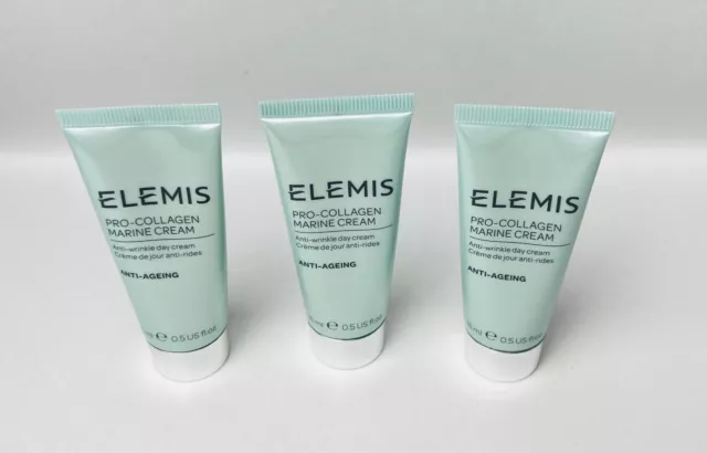 B23/18 Elemis Pro-Collagen Marine Cream Anti-Falten Tagescreme 45ml (3x 15ml)NEU