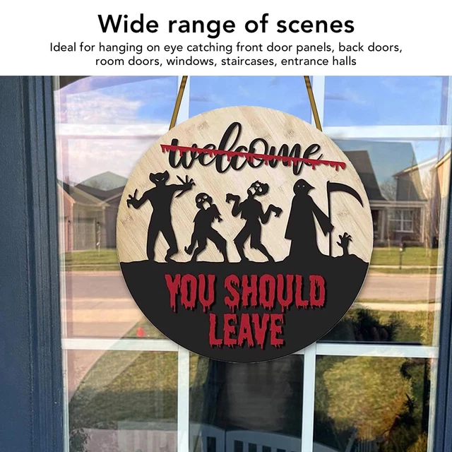 Horror Welcome Sign Innovative Farmhouse Theme 3D Halloween Horror