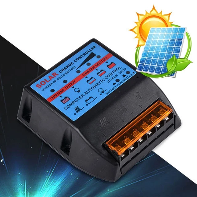 Solar Control Current CURRENT PROTECTION SOLAR Controller Solar Panel LCD Regulator Self ...