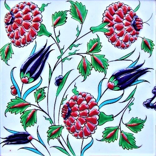 Azulejos decorativos turcos 100 % hechos a mano de 8""x 8"", azulejos de pared de cocina, decoración de pared