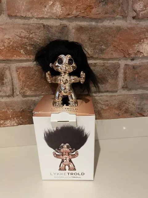 Goodluck troll Original Thomas Dam by sommer gold lykketroll Denmark NEW