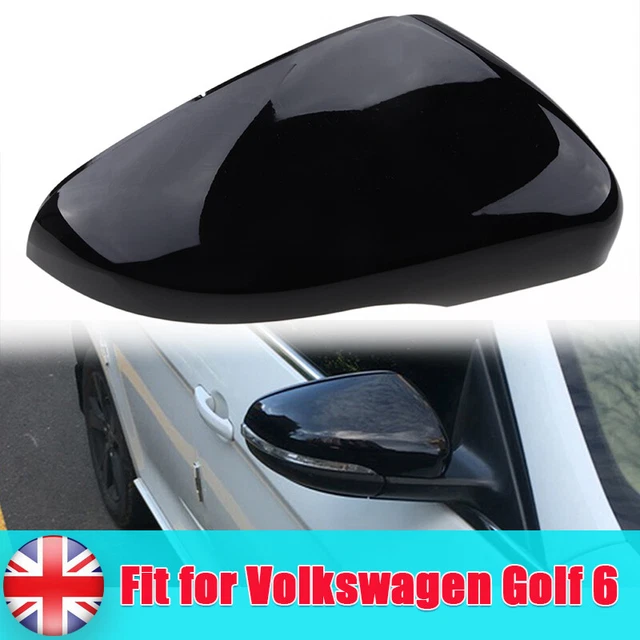 Gloss Black Driver Side Door Wing Mirror Cover For VW Golf MK6 GTI 2010-2013