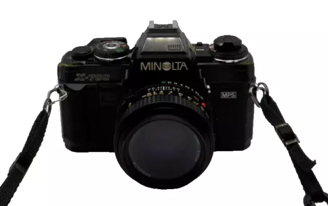 MINOLTA X-700 MPS 35mm Film Camera w/Flash-UNTESTED (READ DESC)