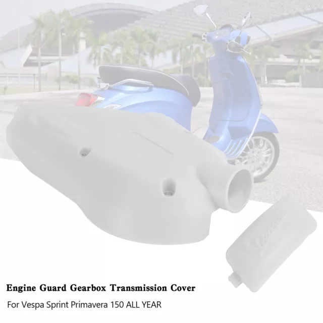 Engine Guard Gearbox Transmission Cover For Vespa Sprint Primavera 150 White