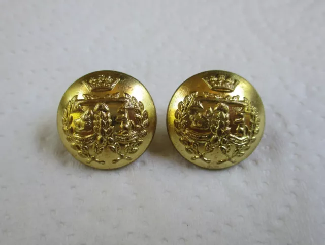 2x UK Army:"ARGYLL & SUTHERLAND HIGHLANDERS GILDED BRASS BUTTONS"(18mm, WW2 Era)