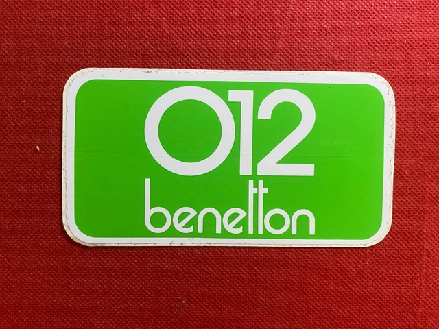 Autocollant Vintage BENETTON Original Années 80 - Sticker Rétro, Neuf, Non Ouvert