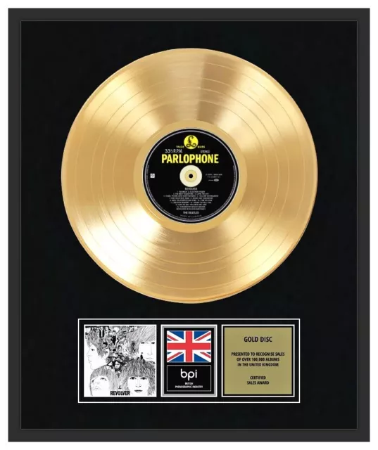 THE BEATLES - CD Gold Disc LP Vinyl Record Award - REVOLVER