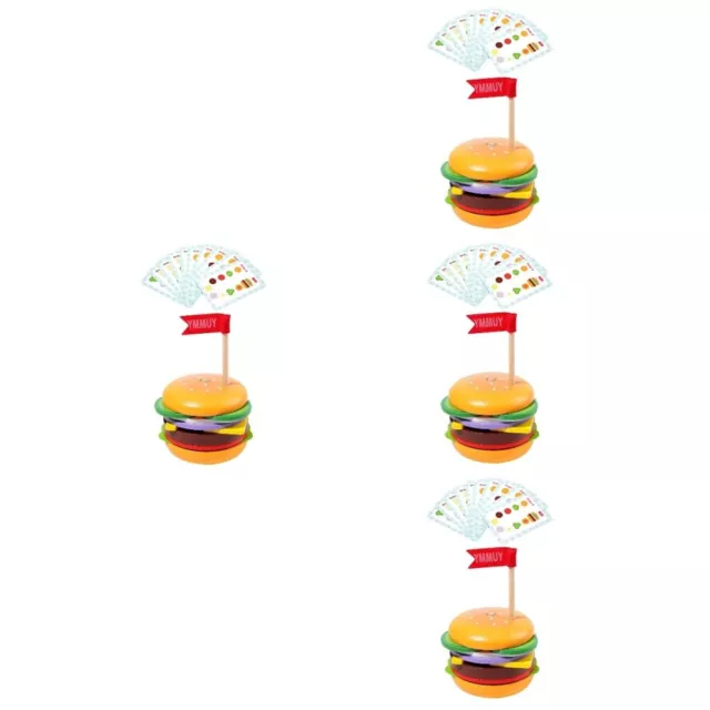 4 Sets Kid Food Toys Decorative Stacking Cognition Child Sandwich