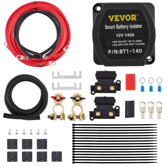 VEVOR SPLIT-LOAD-RELAIS-KIT 6 m 12 V Dual-Autobatterie-Trennschalter ...