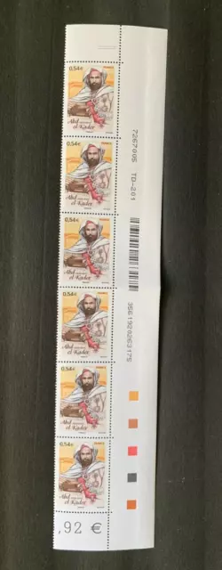 Timbres France 2008 neufs** YT 4145 Abd El-Kader par 6 bord de feuille. Plié