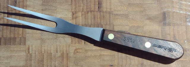 8" Carving Fork~Dexter Russell~#S 852~Rosewood Handle~Stainless~ Usa Made