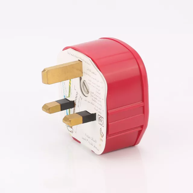 MK 13A Mains Power Plug UK Fuse Connector Cable Lead 655 D8 Red 3 Pin HiFi