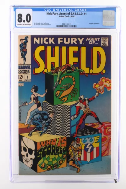 Nick Fury, Agent of S.H.I.E.L.D. #1 - Marvel 1968 CGC 8.0 Scorpio Appearance.