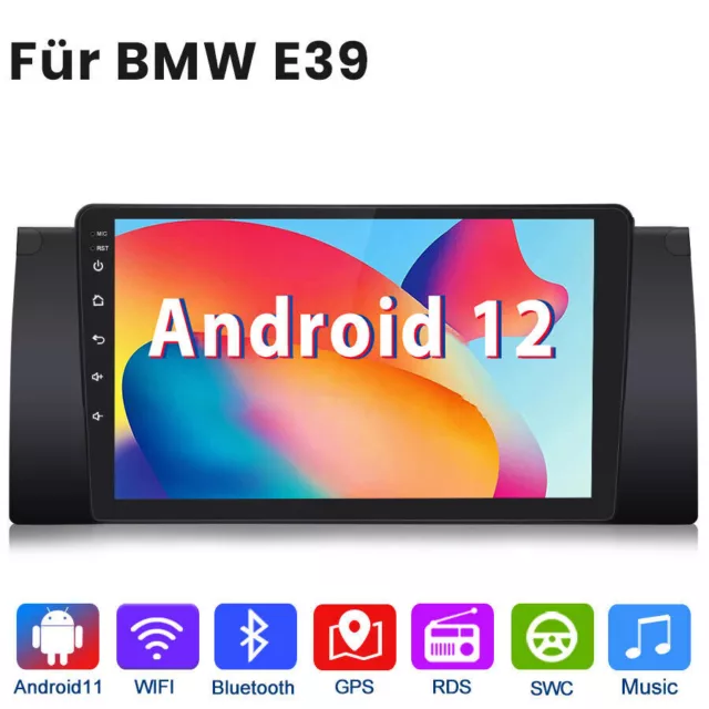 Wifi Bluetooth Android 12 autoradio GPS Navi USB DAB+ pour BMW E39 Série 5...